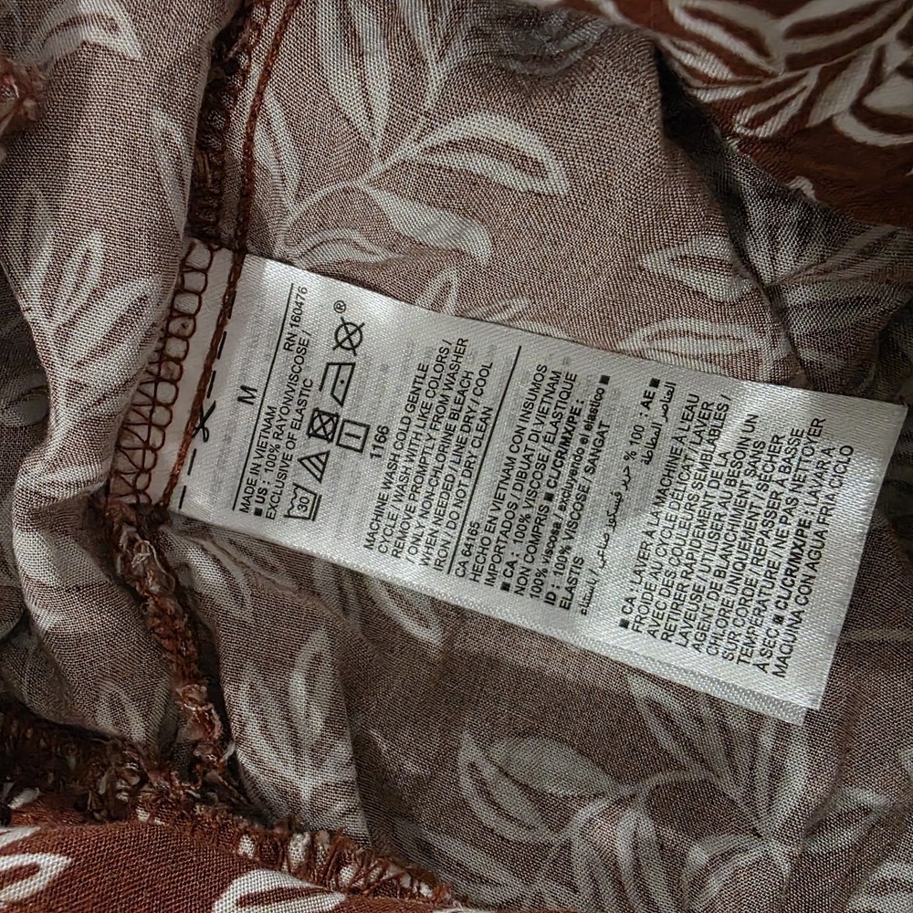 Old‎ Navy Womens Jumpsuit Medium Floral Burnt Orange Tropical Summer Vacation - Picture 9 of 9